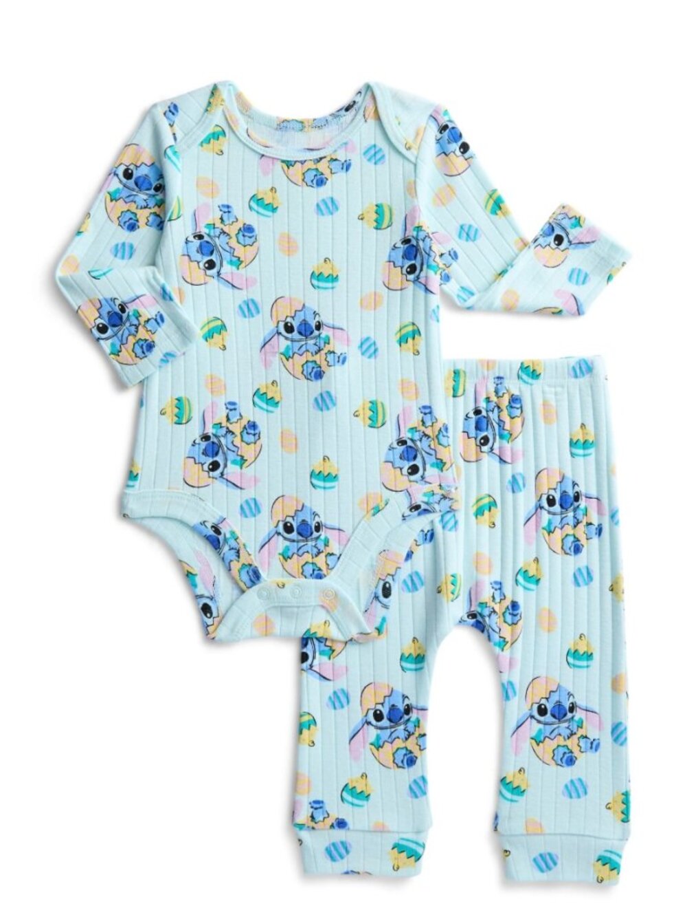 NWT - Stitch 2 pc Long Sleeve Easter Themed Pant Set